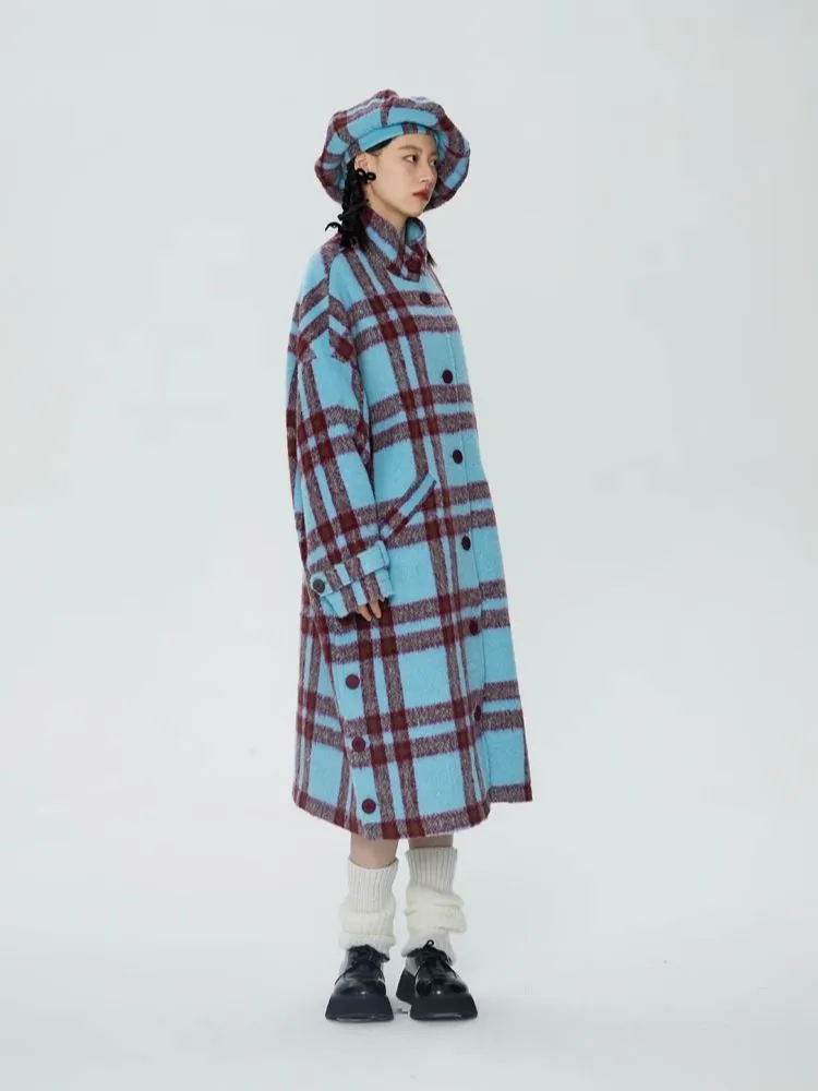 Tweed loose-fitting long coat【s0000006247】