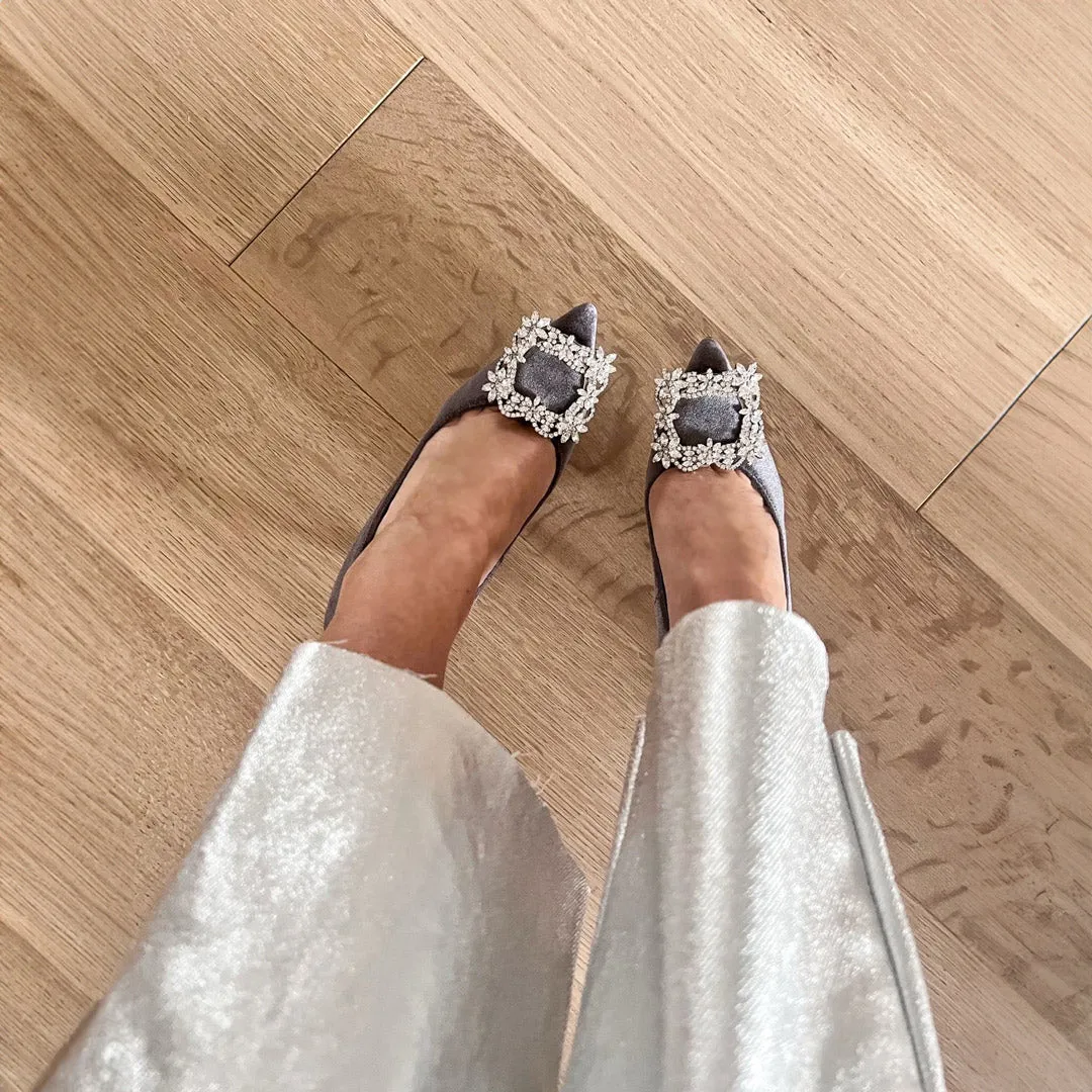 *UK size 1 - TRUE VELVET - pink, 10cm heels