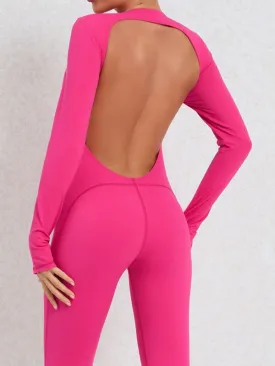 ZASUWA Female Backless Thumbhole Jumpsuit